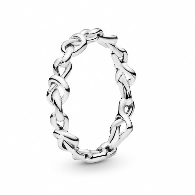 【Pandora 潘多拉】threads爆紅款 愛心扭結戒指