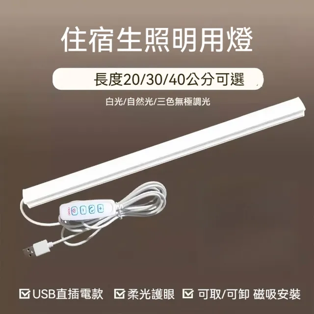 茉家 三色柔光USB磁吸護眼燈-小號1入