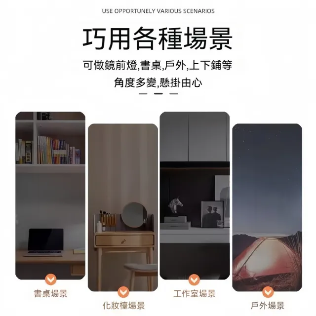 茉家 三色柔光USB磁吸護眼燈-小號1入