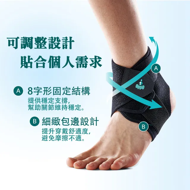 【OPPO】輕型可調纏繞式護踝 單入裝 RA100