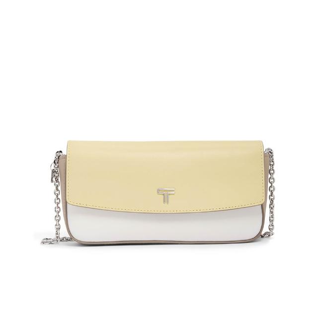 【TUMI】Belden SLG 鏈帶式皮夾斜背包 - 柔霧黃 (TUMI 官方旗艦店)