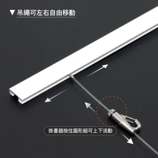 【菠蘿選畫所】牆壁1.5m畫軌套組 配1.8m不鏽鋼吊線（鋁合金）吊圖軌道/ 畫展畫廊掛畫規劃/ 隱形式外裝皆可)
