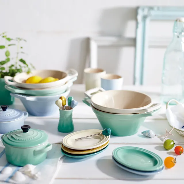 【Le Creuset】瓷器卡蘇雷碗(棕櫚綠)