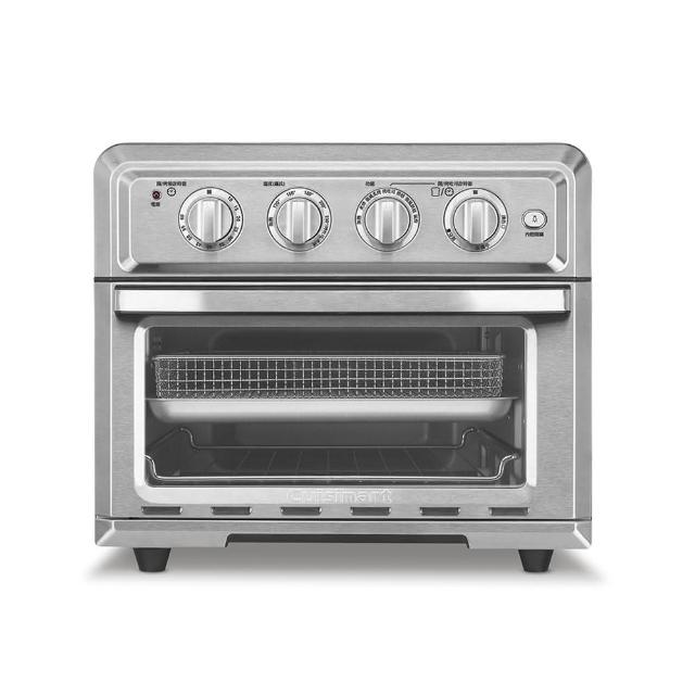Cuisinart美膳雅 TOA-60TW 氣炸烤箱,結合空氣炸鍋與多功能烤箱,容量2公升以上,適閤家庭使用。尺寸長42.5 x 寬39.8 x 高35 cm,重量12.56kg,電壓110V、頻率60Hz、功率1000W以上。配件包含中文說明書、烤盤及使用說明保證書,保固2年,BSMI許可字號R39519。健康低油烹飪,快速烤製美味佳餚,提升廚房效率。 Cuisinart美膳雅 TOA-60TW