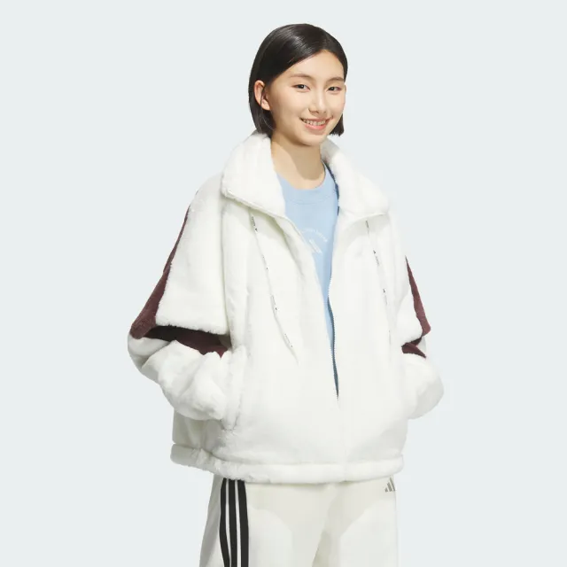 【adidas 愛迪達】Ms Warm Jkt2 女 立領外套 運動外套 休閒穿搭 米 棕 亞版(KC0079)