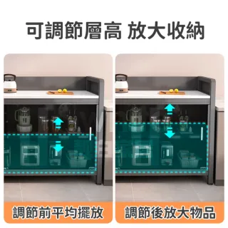【靚白家居】長100*寬40*高90 推拉門岩板餐廚櫃 餐櫃 電器櫃 餐邊櫃 廚房置物櫃 中島櫃