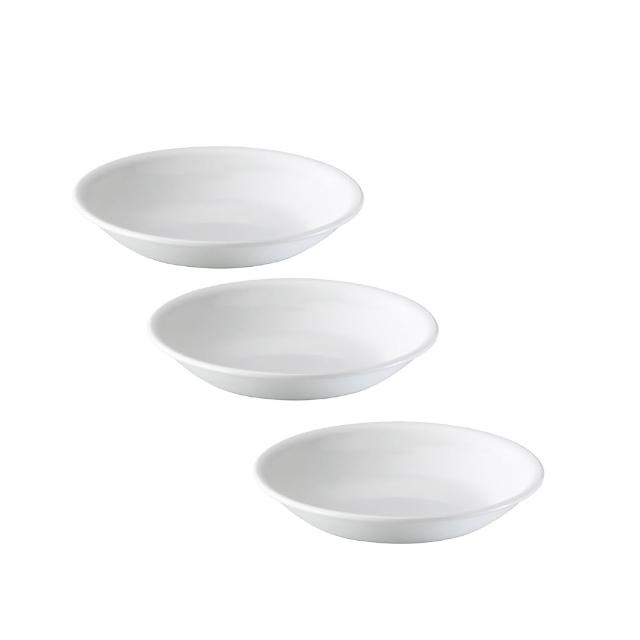 【CorelleBrands 康寧餐具】純白12cm醬油碟(405)-三入組