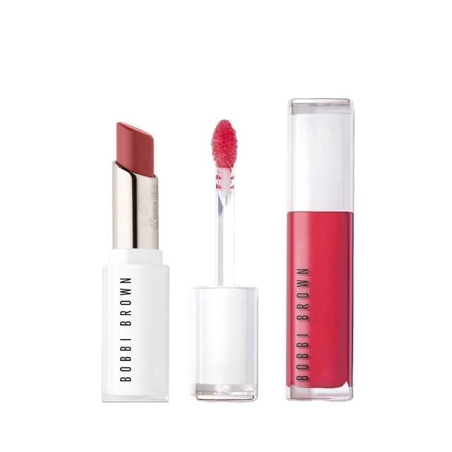 【Bobbi Brown 芭比波朗】極嫩日夜美唇雙星(晶鑽釉光水唇膏+潤唇精華)