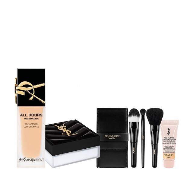 【YSL】官方直營 恆久完美柔霧午夜底妝組(恆久完美持久柔霧蜜粉+午夜粉底)