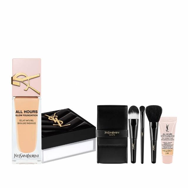 【YSL】官方直營 粉光瓶蜜粉底妝組(恆久完美裸光無瑕粉底露+恆久完美持久柔霧蜜粉)