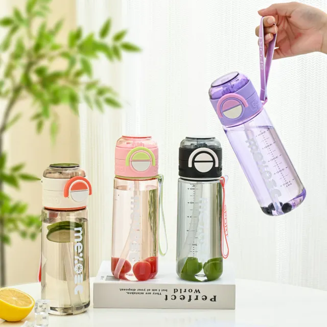 【SUNY】直飲/吸管兩用透明水壺 650ML 兒童水壺 登山水杯 運動水瓶 雙飲水杯 防摔水壺 隨身杯