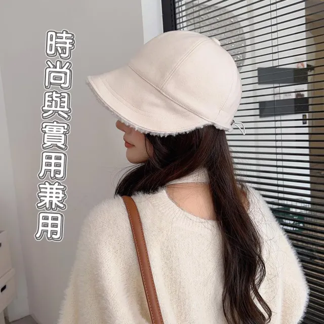 【QIDINA】2入-時尚羊羔絨保暖雙面可戴鴨舌帽-U(保暖帽 冬天帽子女 遮陽帽 防曬帽 登山帽 棒球帽)