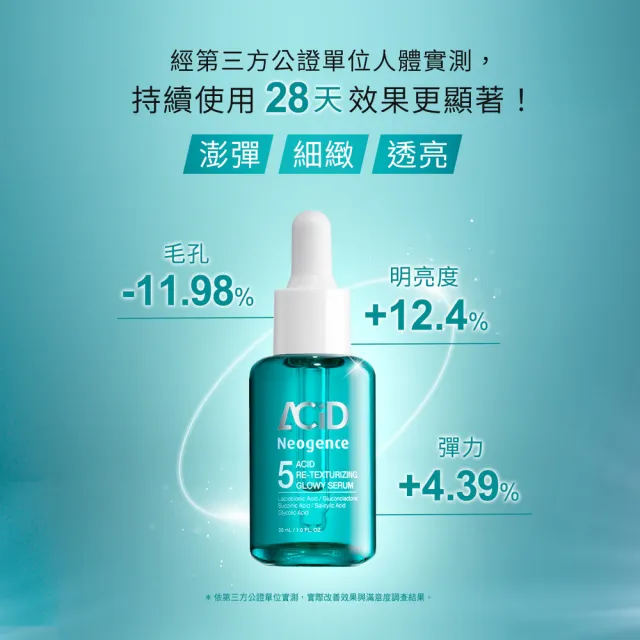 【Neogence 霓淨思】5酸拋光澎亮精華30ml-2入組