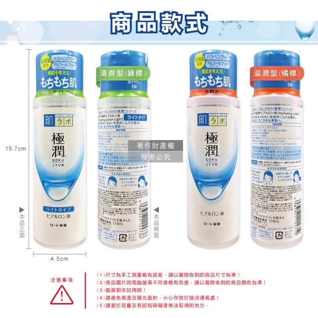 【生活良品】日本ROHTO樂敦-HADALABO肌研極潤4重玻尿酸潤澤化妝水170ml/白瓶(精華護膚水肌底爽膚露4年效