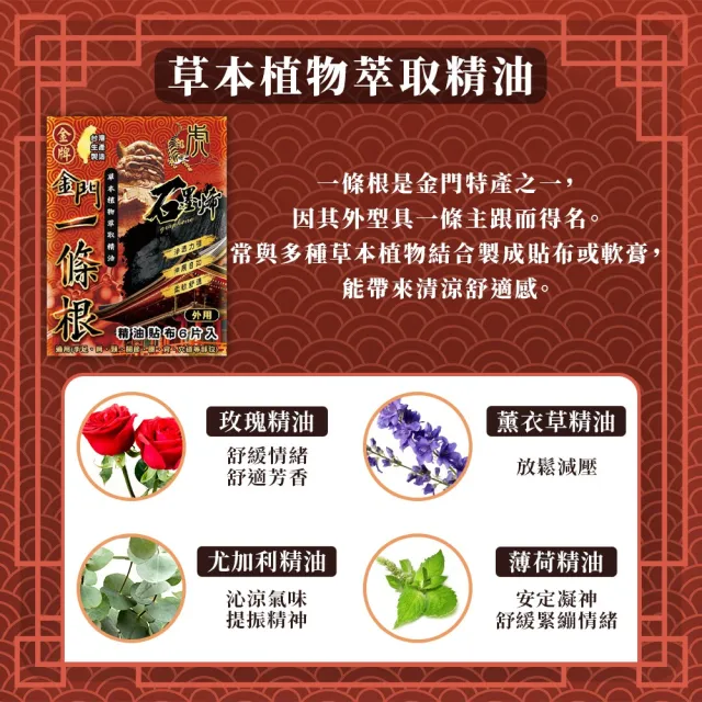 【DREAMCATCHER】虎牌 石墨烯一條根精油貼布-10入組(6片/入 台灣製造)