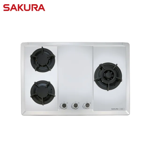 【SAKURA 櫻花】三口大面板易清不鏽鋼面板檯面爐 G-2633S LPG/NG1 含基本安裝