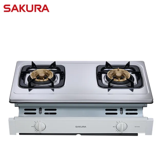 【SAKURA 櫻花】二口不鏽鋼面板安全爐嵌入爐 G-6150AS LPG/NG1 含基本安裝