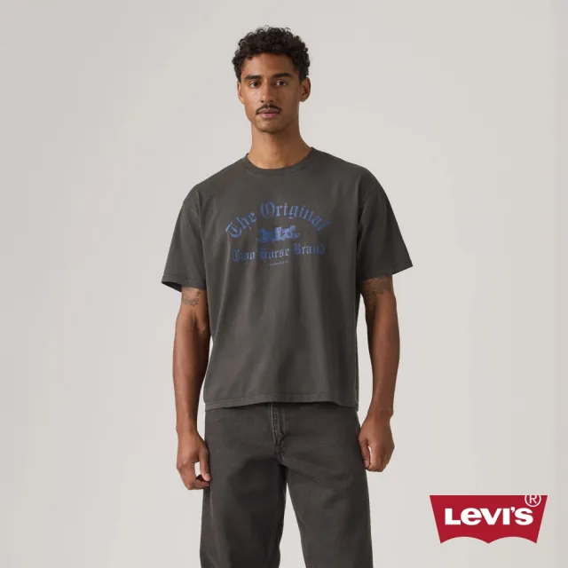 【LEVIS】Two Horse 雙馬印花短袖Tee /寬鬆版型 男生上衣 熱賣單品 004H0-0017