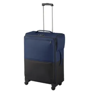 【ACE BAGS＆LUGGAGE】27吋 Actoy 2 日本製掀蓋式跳色軟布行李箱(靛藍色 12102)