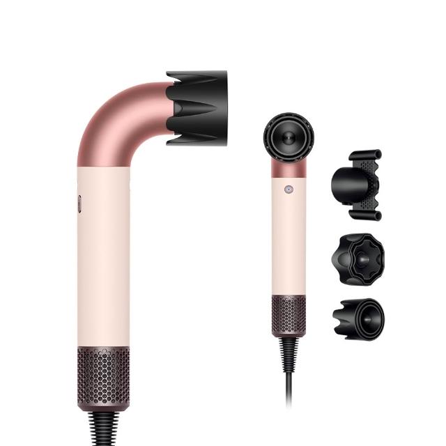  Dyson 戴森 HD17 紫色系吹風機，輕巧僅930g，尺寸37.98 x 77.05 x 276.86mm，馬來西亞原裝進口。配備負離子技術、智慧溫控與冷風功能，保護髮質快速乾髮。四段溫度三段風速調整，標準配件包含可拆式特殊吹嘴、安全溫度保護裝置、吹風筒、集中吹嘴及速乾護髮吹嘴。110V電壓1400W功率，2年保固，BSMI R31692、NCC CCAM24LP1110T0認證，專業造型首選。 
