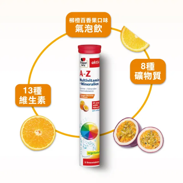 【Doppelherz 德之寶】A-Z全日綜合維生素發泡錠15錠/罐(德國雙心)