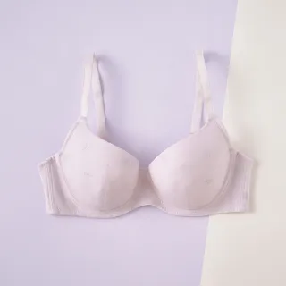 【Ladies 蕾黛絲】Step 3 包覆支撐型冰牛奶紗曉女生 B-D軟鋼圈罩杯內衣(粉紫)
