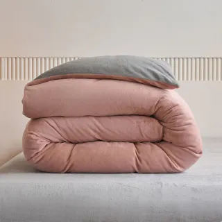 【BELLE VIE】歐規特大 抗靜電牛奶絨 雙人被套8x7尺(240x210cm 純色雙拼暖絨)