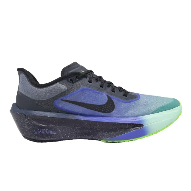 藍飛 NIKE 耐吉】競速跑鞋Zoom Fly 6 Glam 男鞋藍黑氣墊碳板慢跑鞋IO9572