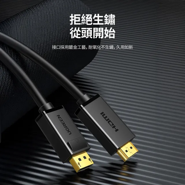 【綠聯】2M DP轉HDMI線/DisplayPort轉HDMI線