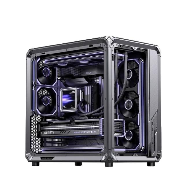 【JONSBO 喬思伯】X400 PRO 工業風機甲骨骼 風道級海景 ATX 機殼(分艙/背插/鋁合金框架/專利主板導風罩)