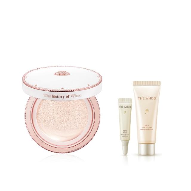 【WHOO 后】官方直營 拱辰享雪白提亮防曬水氣墊(SPF50+/PA+++ 13g*2)