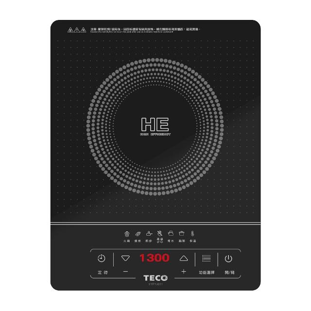 TECO東元 XYFYJ011 電陶爐，黑色系設計，適合現代廚房使用。產地中國，電壓100V、頻率60Hz，消耗功率1200W以上，提供快速加熱。產品重量僅2.1Kg，電源線長100cm，便於攜帶與操作。BSMI許可字號R32288，品質保證，享有1年保固。理想的電陶爐選擇，提升烹飪效率！