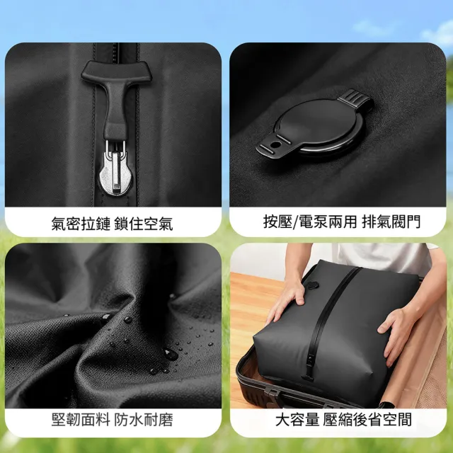 【Nil】戶外防水真空壓縮袋 防潮按壓排氣收納袋 電泵抽氣收納包 出差旅行儲物袋 整理袋