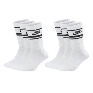 【NIKE 耐吉】NIKE 男女款運動中筒襪(三雙入) -2組共6雙入 襪子 DX5089-103