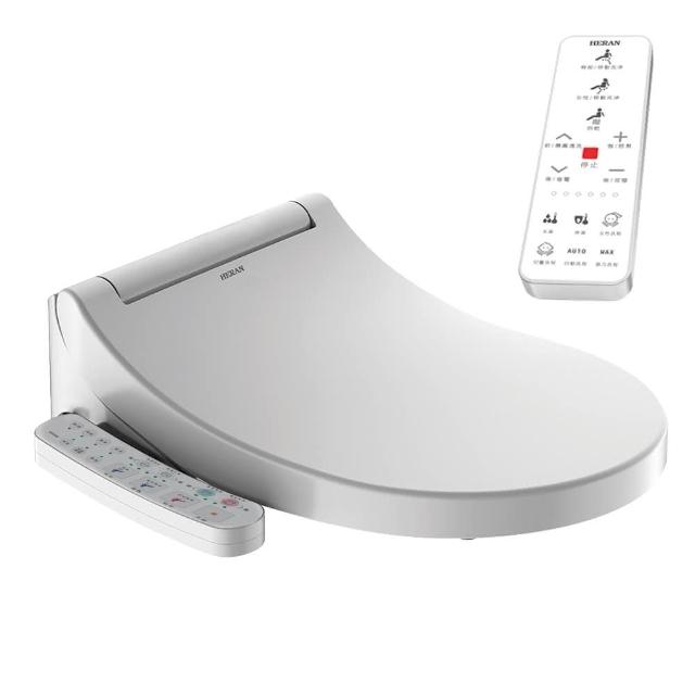 HERAN 禾聯 12TJS1R-HTS 瞬熱式智慧馬桶蓋，尺寸一般，具備除臭、烘乾、暖座、噴嘴自潔及遙控面板功能，提供舒適衛浴體驗。全機保固1年（非人為損壞，配件/耗材除外），安裝商品請聯絡原廠客服報修。本商品為衛生用品，一經拆封或安裝後，除商品瑕疵外恕不接受退換貨。