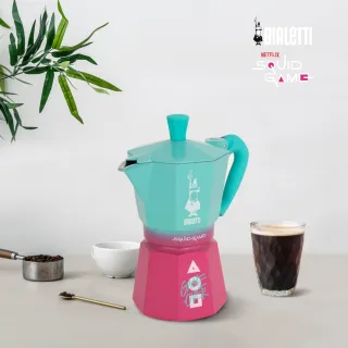 【Bialetti 比亞樂堤】魷魚遊戲聯名限量款-經典摩卡壺MOKA-6杯份(全球首賣/義式濃縮/百年咖啡壺)