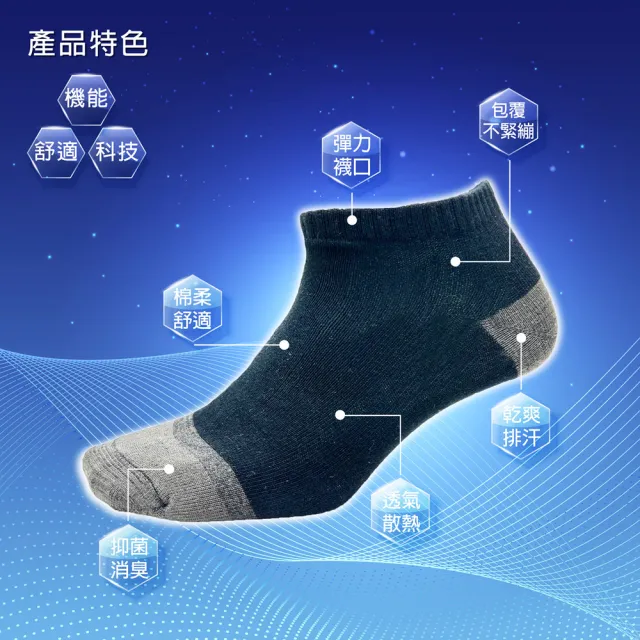 【BVD】10雙組-石墨烯1/4乾爽男襪(B560除臭襪 襪子 短襪 船襪)