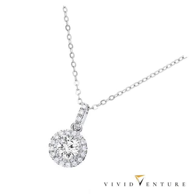【Vividventure 亞帝芬奇】鉑金 GIA 30分 FVS2 八心八箭 天然鑽石 真鑽 項鍊 圓滿