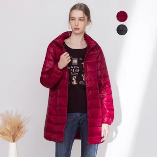 【I’Care 依卡】現貨-簡約輕暖長版羽絨外套 - 2色（M-L）｜女外套 長版外套 輕羽絨（710-71607）