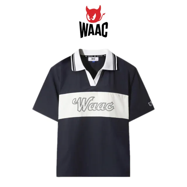 【WAAC】ATHLETIC RIB COLLAR STRETCH PULLOVER VEST 女士 翻領短袖上衣(WLVAA25503-NYD)