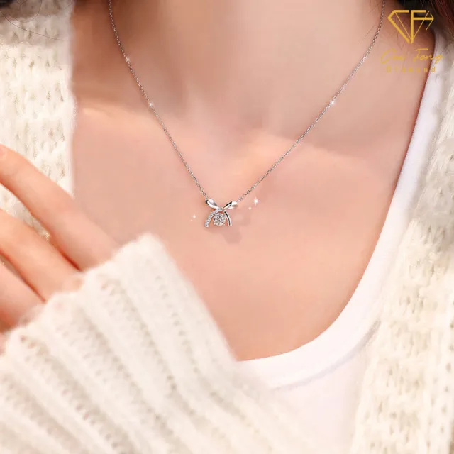 【CF Diamond】項鍊 莫桑鑽《摯愛》(雙11 1克拉  鑽石 項鏈 求婚 生 日禮物)