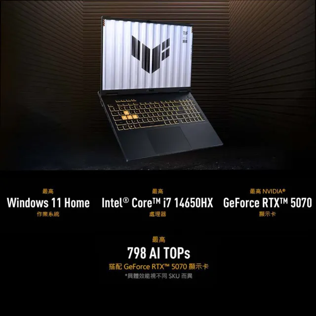 【ASUS 華碩】16吋GeForce RTX 5060 i7電競筆電(FX608JMR-0041A14650HX/i7-14650HX/16G/1TB/W11)