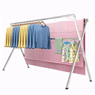 【Ashley House】重力鎖新型專利全不鏽鋼伸縮晾曬衣架 晾衣架 曬衣桿 伸縮晾衣架 掛衣架