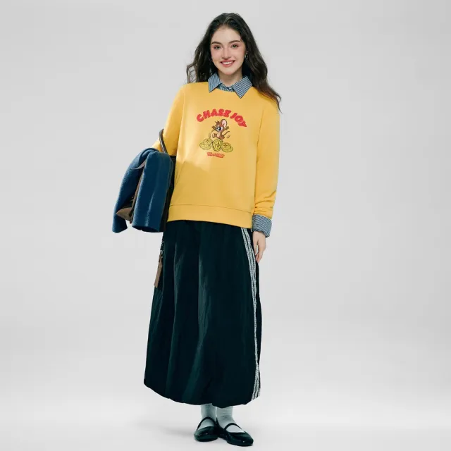 【GIORDANO 佐丹奴】女裝偷點金幣印花大學TEE 湯姆貓與傑利鼠系列(多色任選)