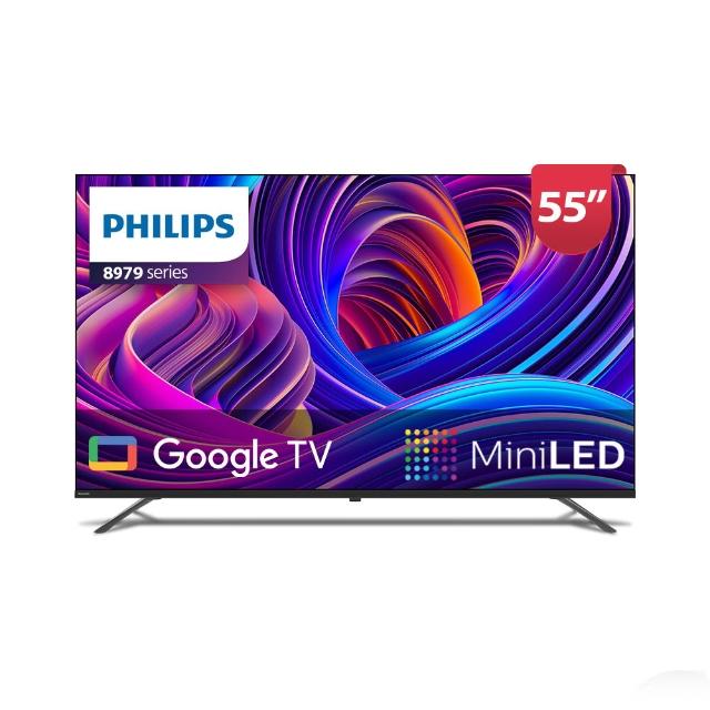 【Philips 飛利浦】特價A品 55吋4K 120Hz QD Mini LED Google TV 智慧顯示器(55PML8979)
