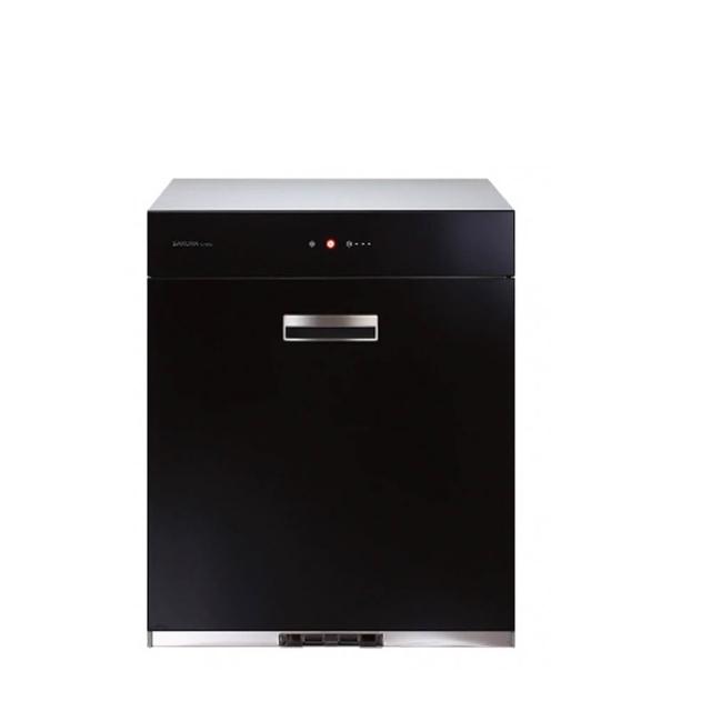 【SAKURA 櫻花】60cm臭氧殺菌單層抽屜高70cm全平面黑玻璃觸控落地式烘碗機 Q-7690L 含基本安裝