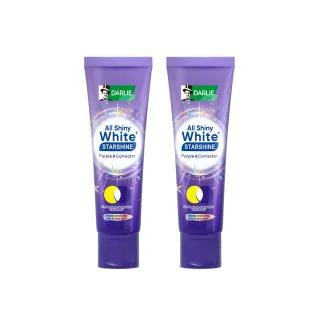 【DARLIE 好來】全亮白星耀紫光校色牙膏100gX2