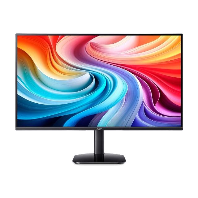Acer 宏碁 KA252Q 24.5吋 IPS 面板顯示器，Full HD 1920x1080 解析度，擁有 100,000,000:1 高對比與 250 nits 亮度，16:9 寬螢幕比例，1ms VRB 超快反應時間。HDMI 支援 120Hz 更新率，VGA 75Hz，適合 OA 辦公使用。178° 廣視角、零閃屏 健康護眼設計，Adaptive-Sync 技術減少畫面撕裂，無內建喇叭但支援 VESA 壁掛，輕巧 2.8kg，三年保固，CP 值超高首選！