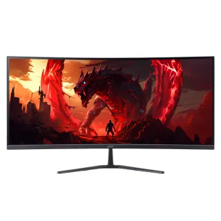 【Acer 宏碁】ED340CUR J0 34型 2K 21:9 120Hz曲面電競螢幕(可旋轉/可傾斜/內建喇叭/HDR10/1ms/VA)
