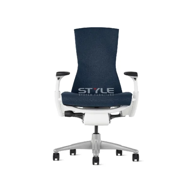 【Herman Miller】Embody 中厚布 - 白框深藍布｜世代家具｜原廠授權代理商(人體工學椅/電腦椅)